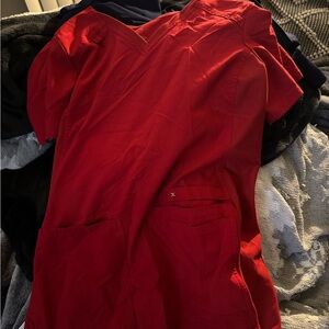 Cherokee Women's Red iFlex V-Neck Top